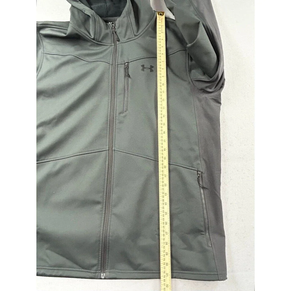 Under Armour Storm Mens Cold Gear Shield Hooded Lightweight Full Zip Jacket